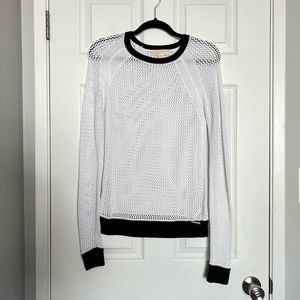 Michael Kors knit sweater white/black sz Small
